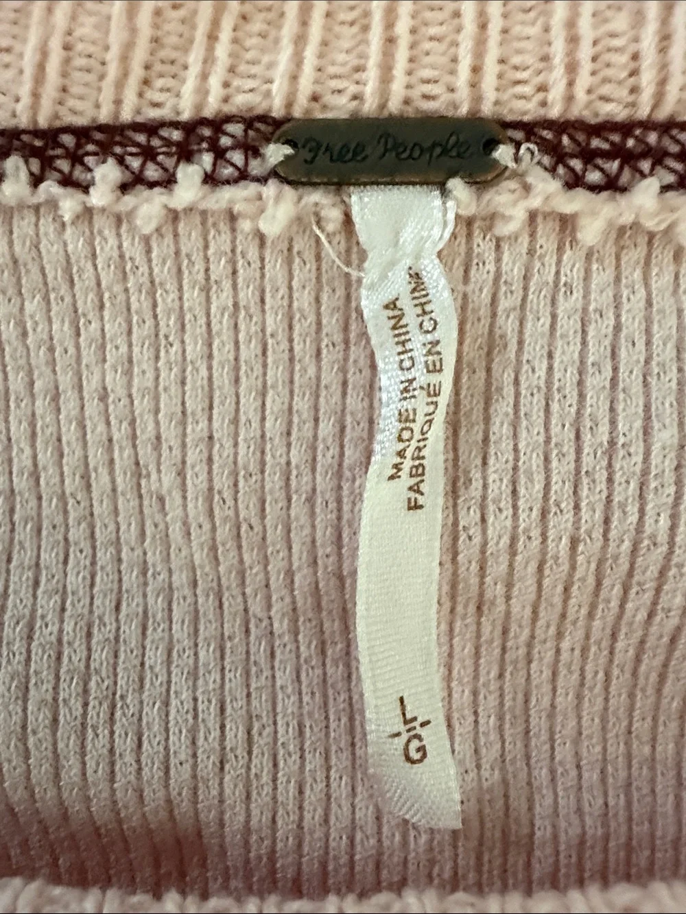 Free People SHE’S REVERSIBLE THERMAL CUFF TOP LARGE